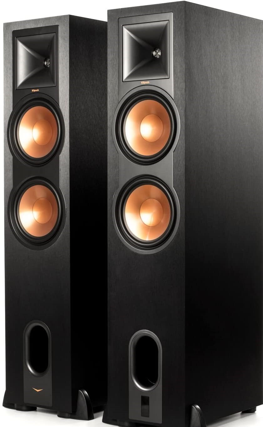 Klipsch R-28PF Surround Powerful Floor Standing Speaker | Set of 2 - Black